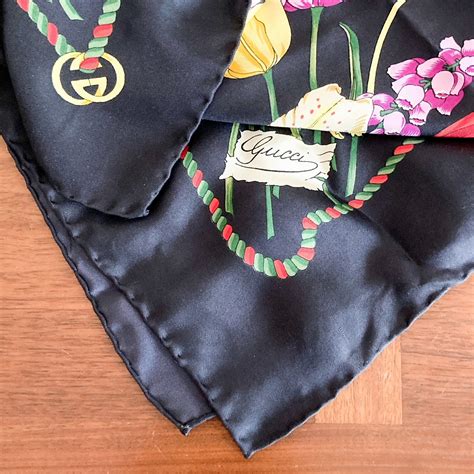 vintage gucci monogram silk scarf|vintage gucci scarf collection.